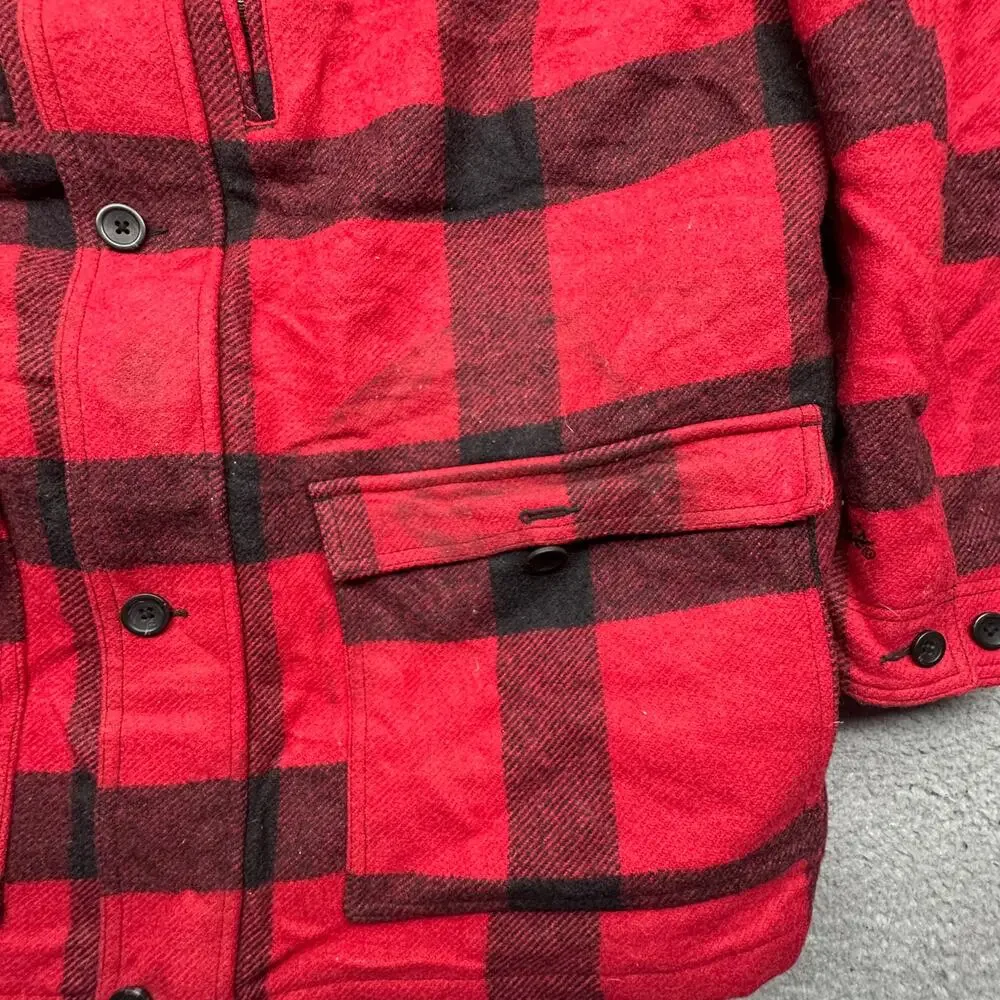 Cabelas Dry Plus Wool Buffalo Plaid Thinsulate Jacket Mens 3XL Hunting Mackinaw